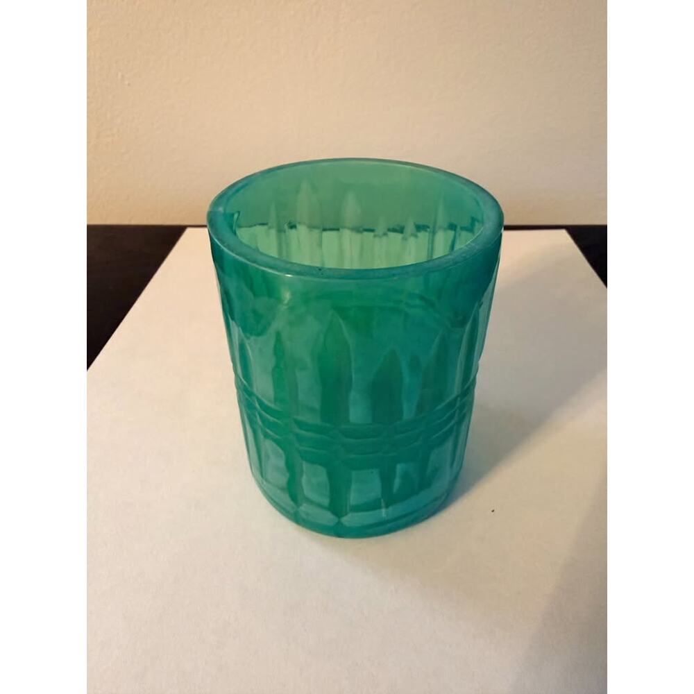 CB2 Hoth Tealight Holder - Aqua Blue Green